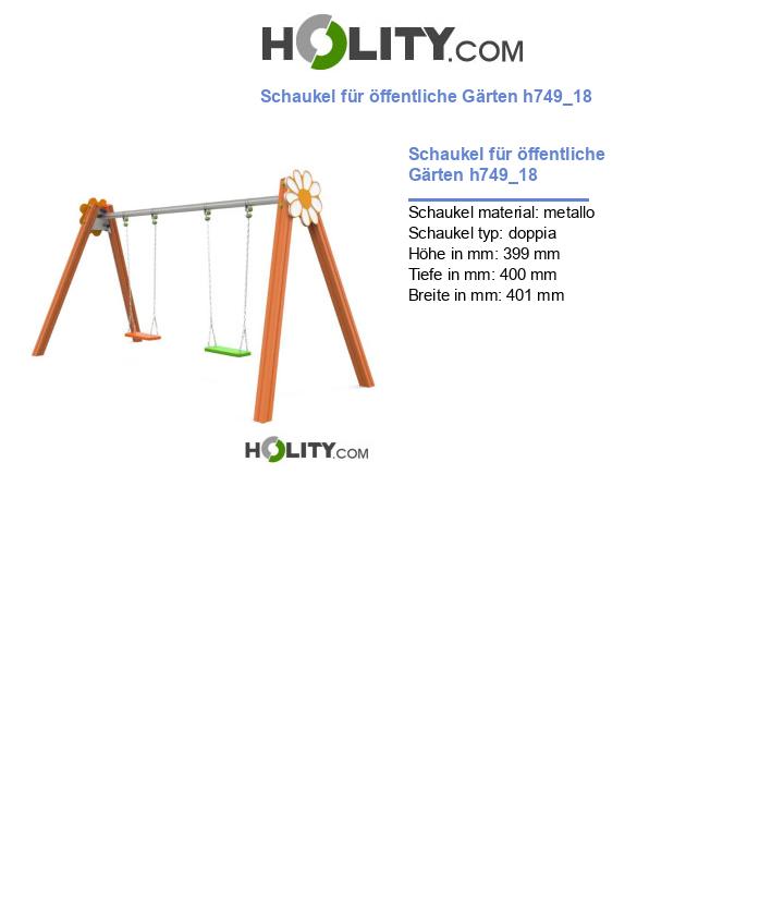 Schaukel für öffentliche Gärten h749_18