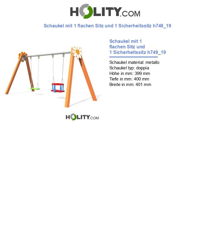 Schaukel mit 1 flachen Sitz und 1 Sicherheitssitz h749_19