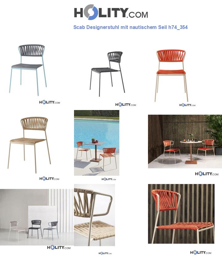 Scab Designerstuhl mit nautischem Seil h74_354