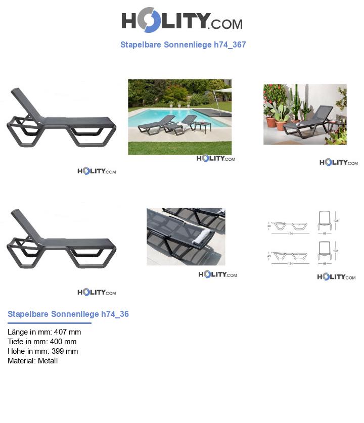 Stapelbare Sonnenliege h74_367