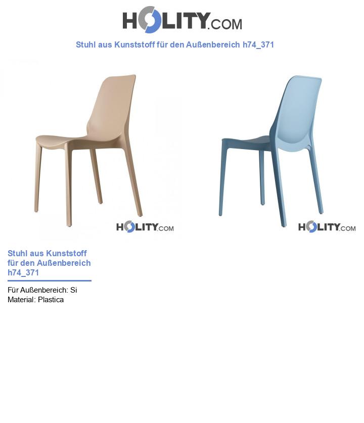 Stuhl aus Kunststoff für den Außenbereich h74_371