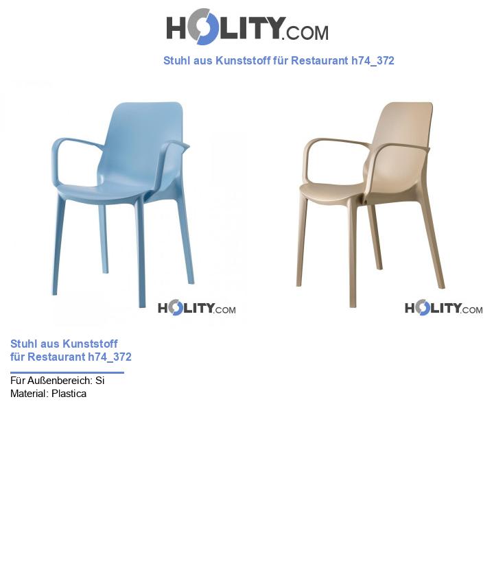 Stuhl aus Kunststoff für Restaurant h74_372