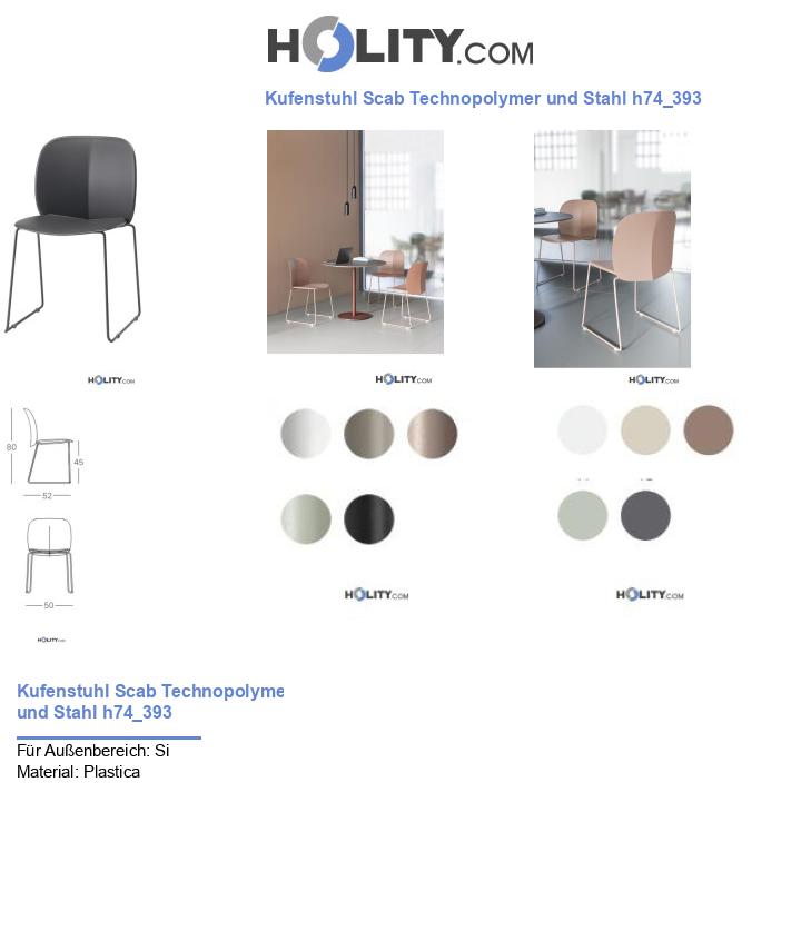 Kufenstuhl Scab Technopolymer und Stahl h74_393