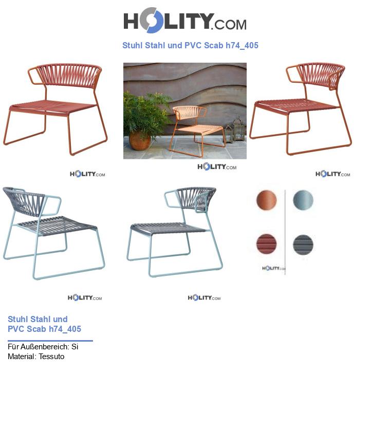 Stuhl Stahl und PVC Scab h74_405