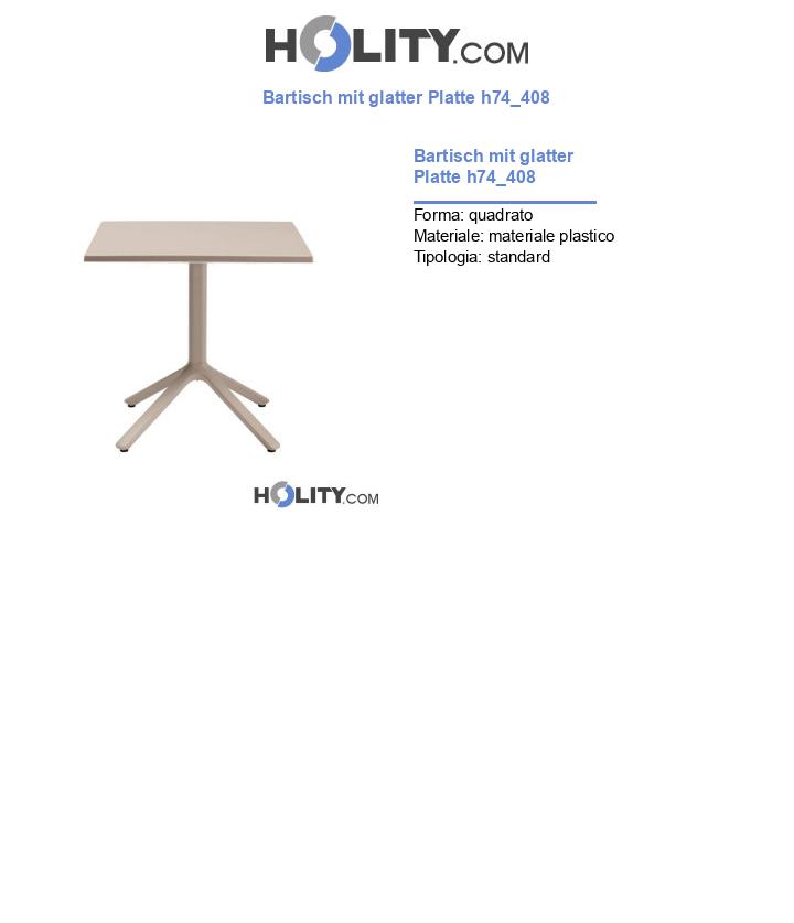 Bartisch mit glatter Platte h74_408