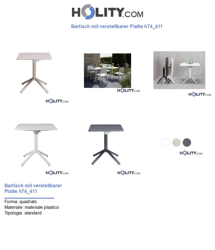 Bartisch mit verstellbarer Platte h74_411
