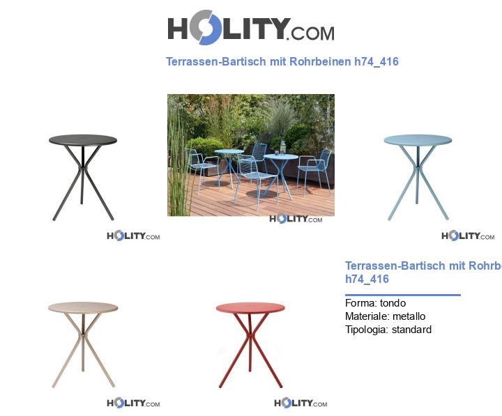 Terrassen-Bartisch mit Rohrbeinen h74_416