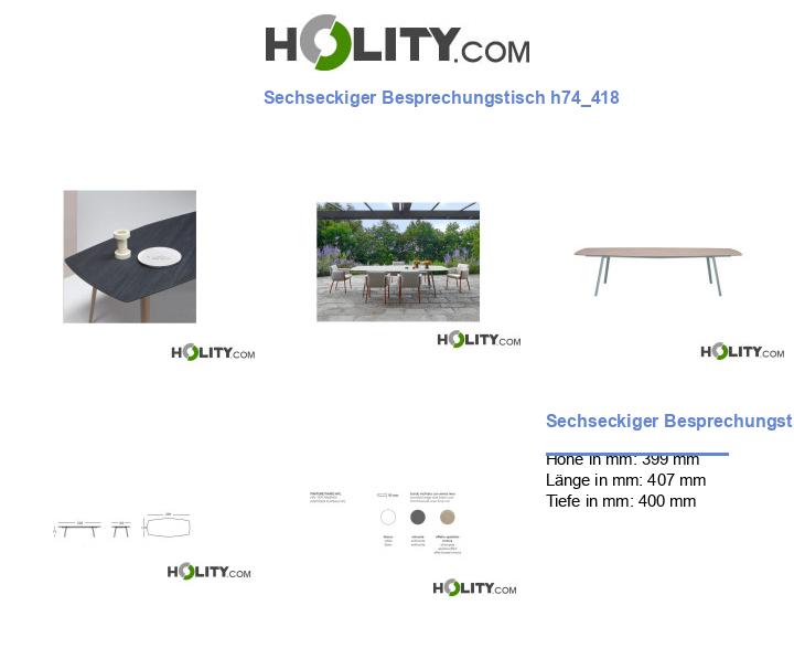 Sechseckiger Besprechungstisch h74_418