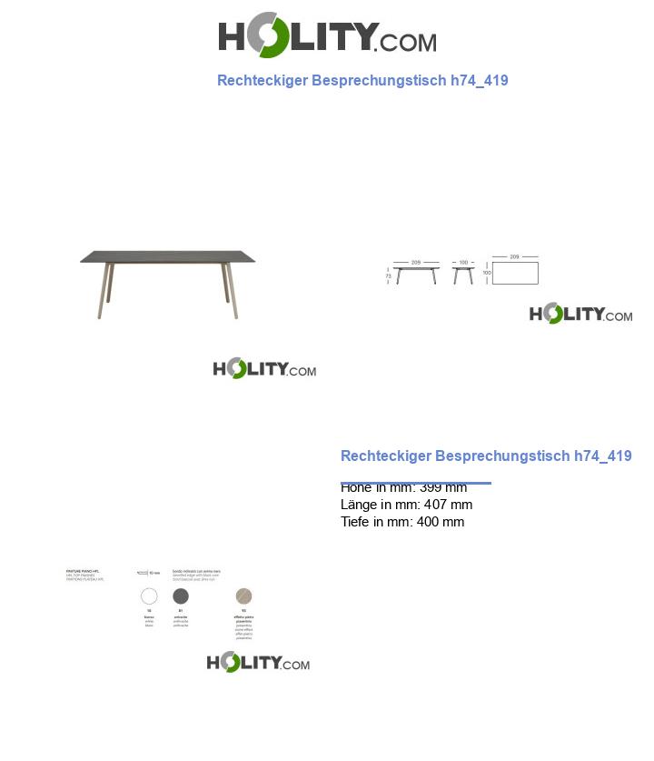 Rechteckiger Besprechungstisch h74_419