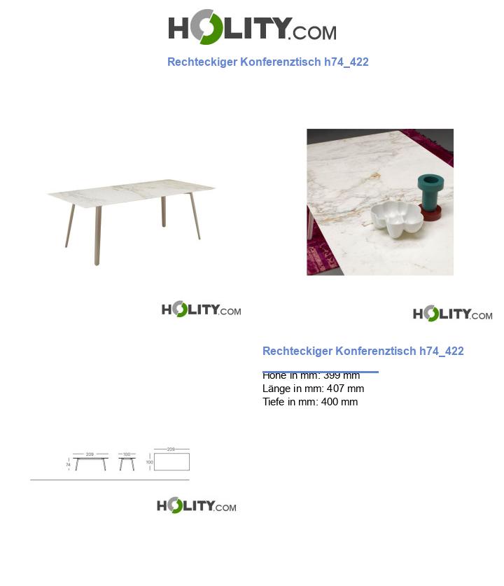Rechteckiger Konferenztisch h74_422