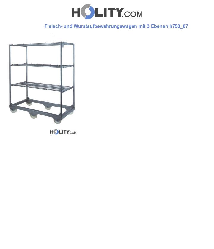 Fleisch- und Wurstaufbewahrungswagen mit 3 Ebenen h750_07