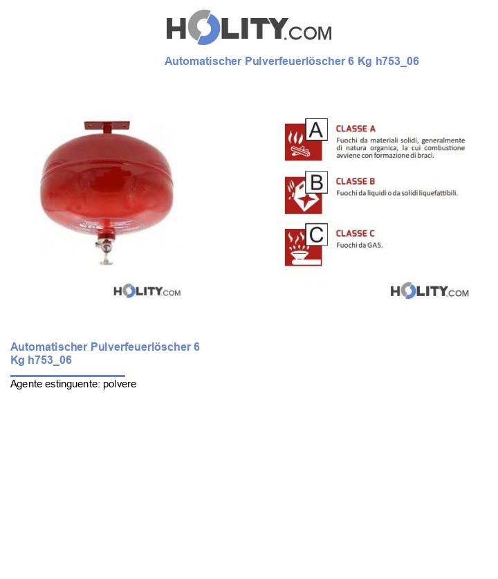 Automatischer Pulverfeuerlöscher 6 Kg h753_06