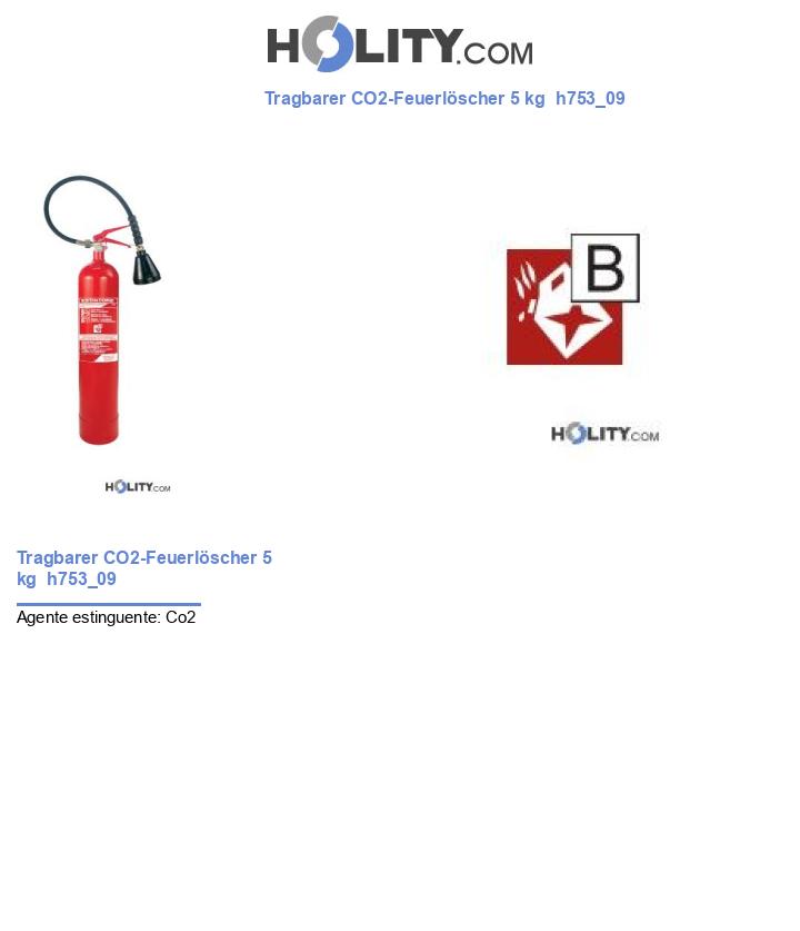 Tragbarer CO2-Feuerlöscher 5 kg  h753_09