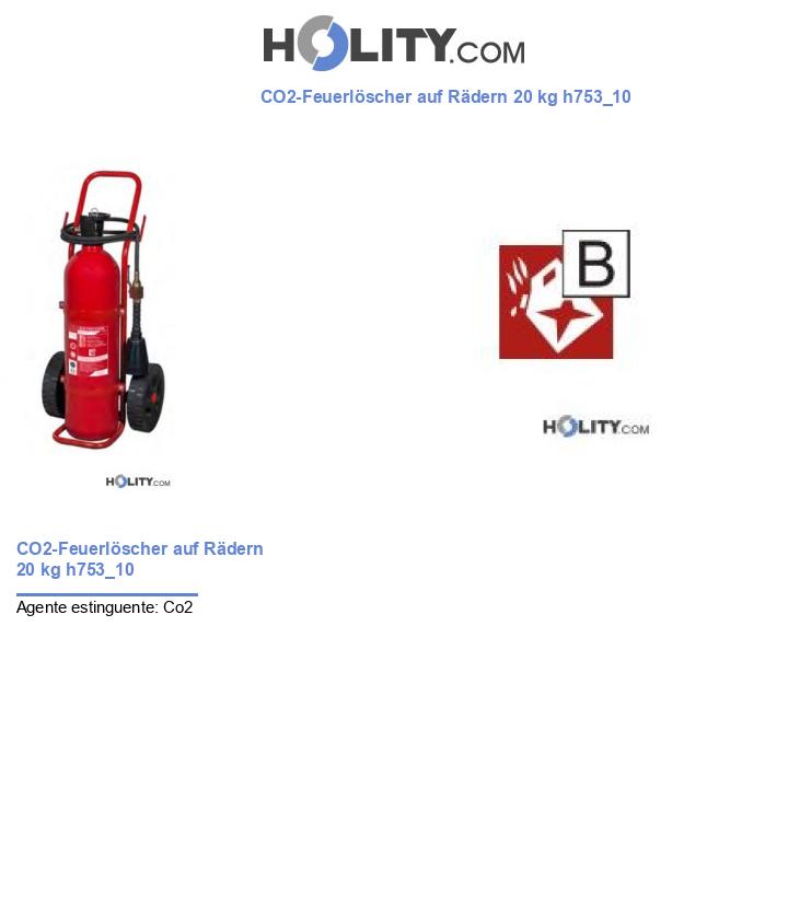 CO2-Feuerlöscher auf Rädern 20 kg h753_10