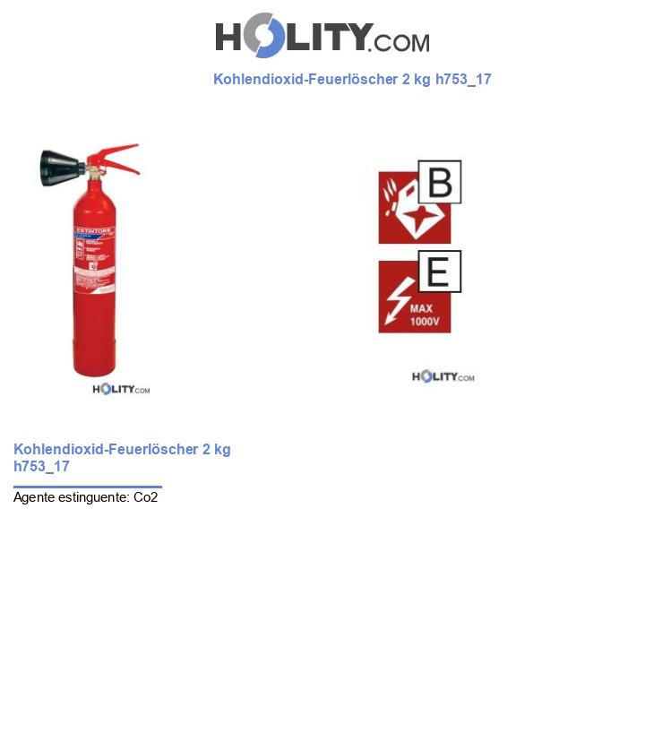 Kohlendioxid-Feuerlöscher 2 kg h753_17