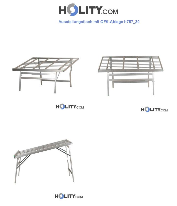 Ausstellungstisch mit GFK-Ablage h757_30