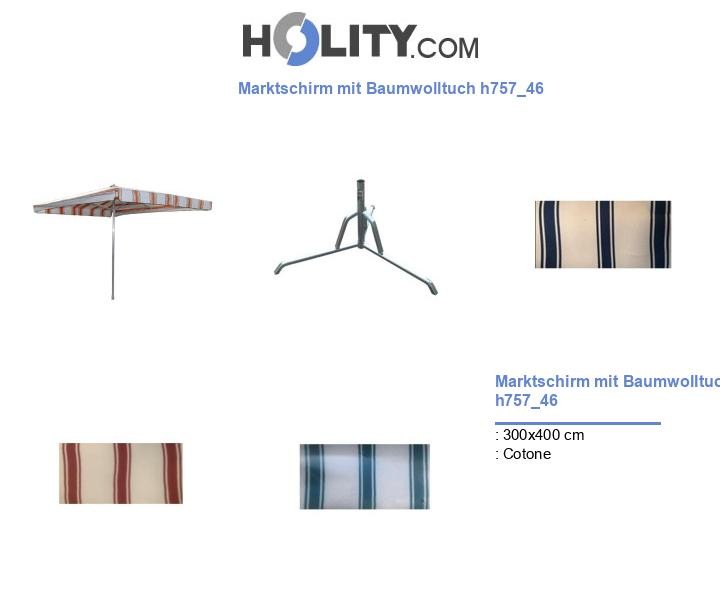 Marktschirm mit Baumwolltuch h757_46