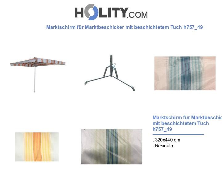 Marktschirm für Marktbeschicker mit beschichtetem Tuch h757_49