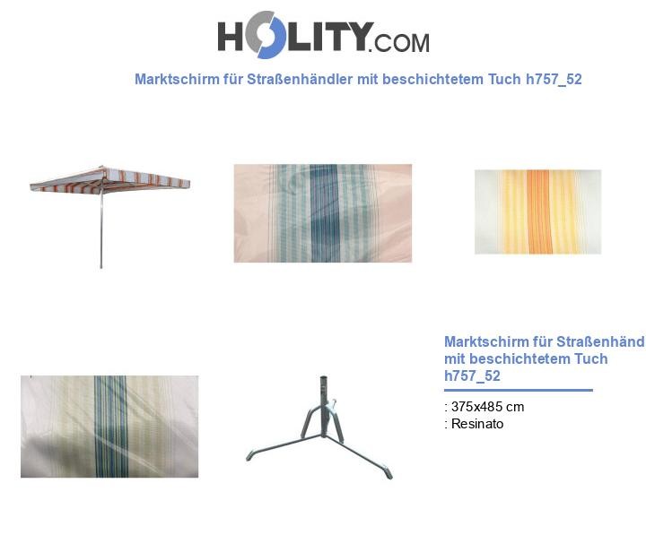Marktschirm für Straßenhändler mit beschichtetem Tuch h757_52