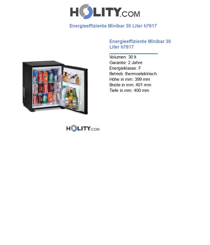 Energieeffiziente Minibar 30 Liter h7617
