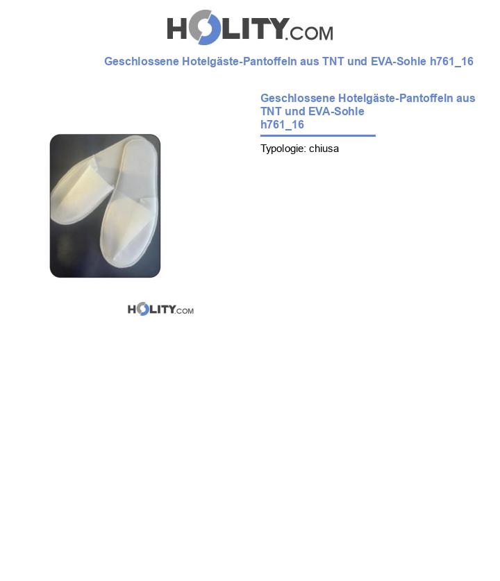 Geschlossene Hotelgäste-Pantoffeln aus TNT und EVA-Sohle h761_16