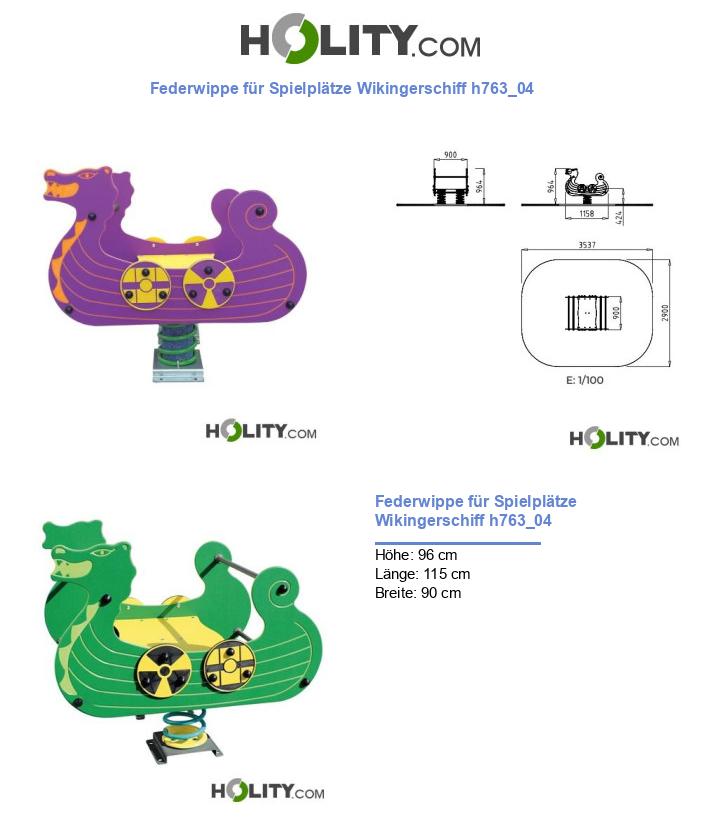 Federwippe für Spielplätze Wikingerschiff h763_04