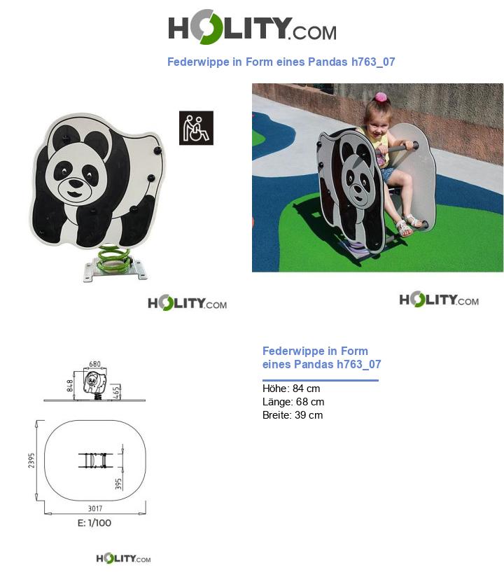 Federwippe in Form eines Pandas h763_07