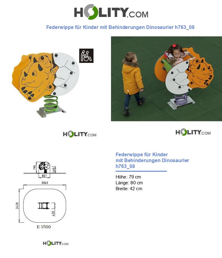 Federwippe für Kinder mit Behinderungen Dinosaurier h763_08