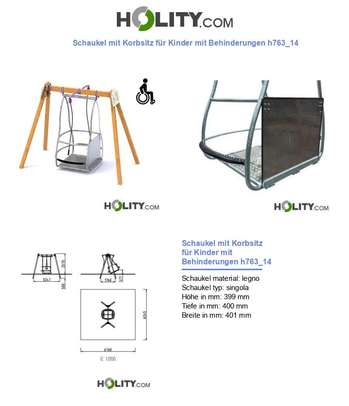 Schaukel mit Korbsitz für Kinder mit Behinderungen h763_14