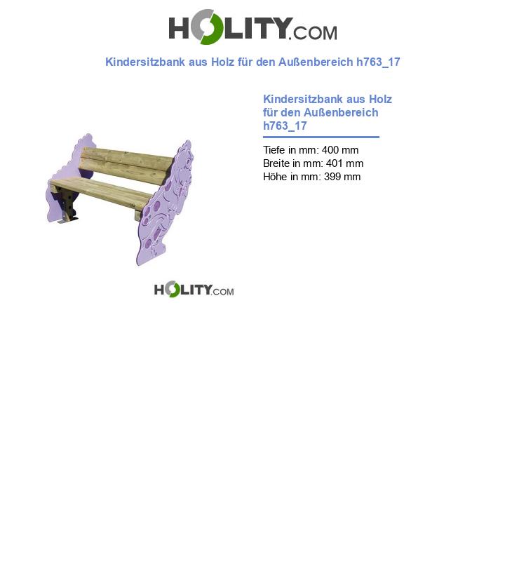 Kindersitzbank aus Holz für den Außenbereich h763_17