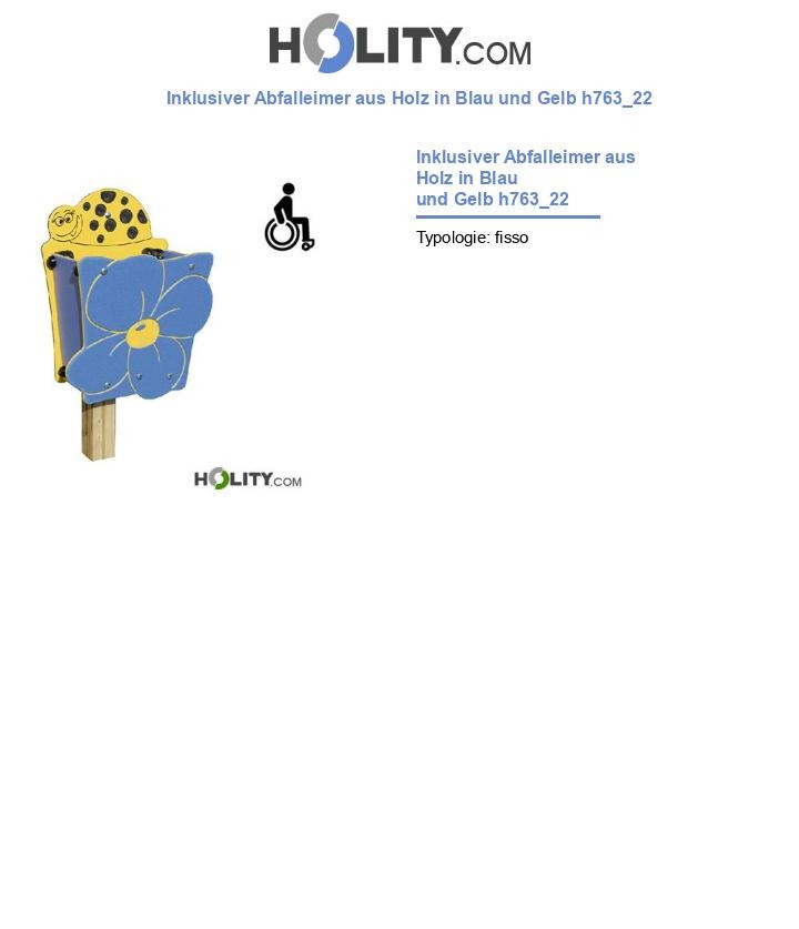 Inklusiver Abfalleimer aus Holz in Blau und Gelb h763_22