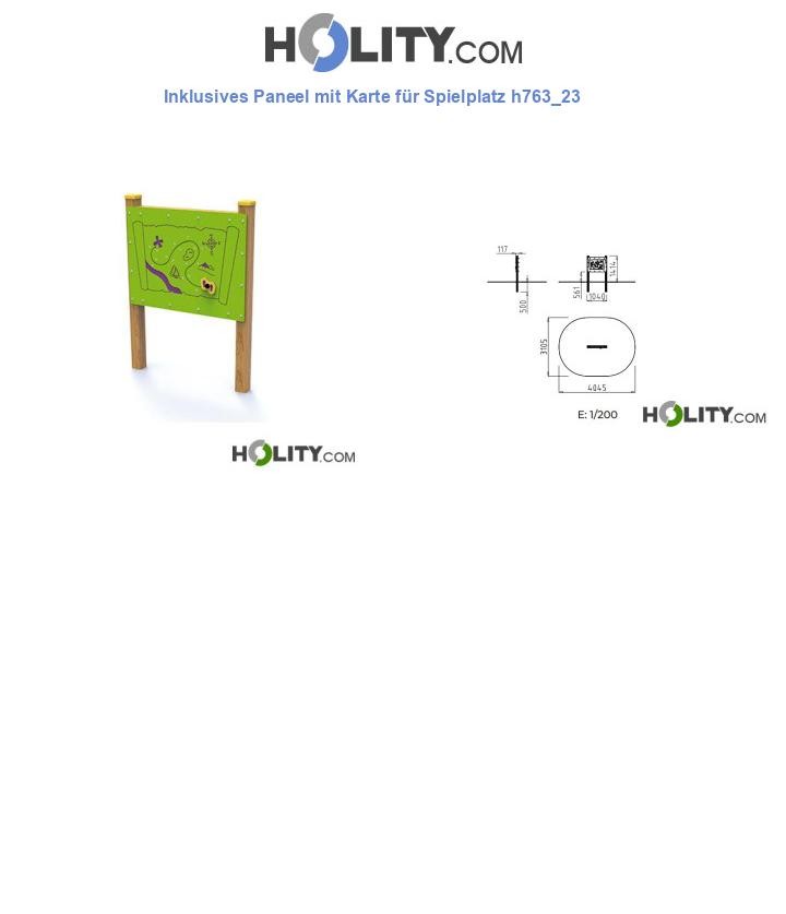 Inklusives Paneel mit Karte für Spielplatz h763_23