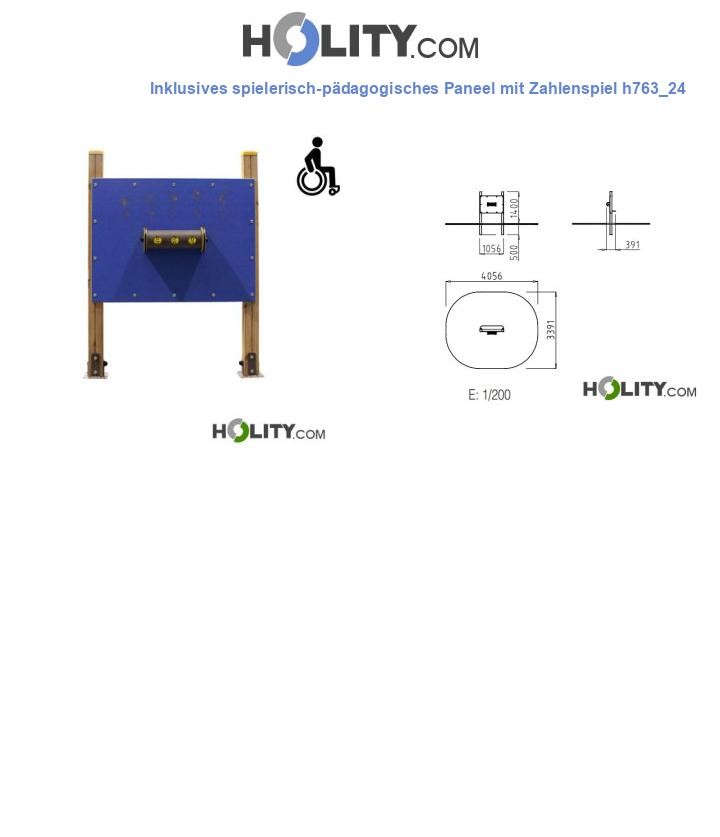 Inklusives spielerisch-pädagogisches Paneel mit Zahlenspiel h763_24