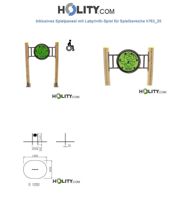 Inklusives Spielpaneel mit Labyrinth-Spiel für Spielbereiche h763_25