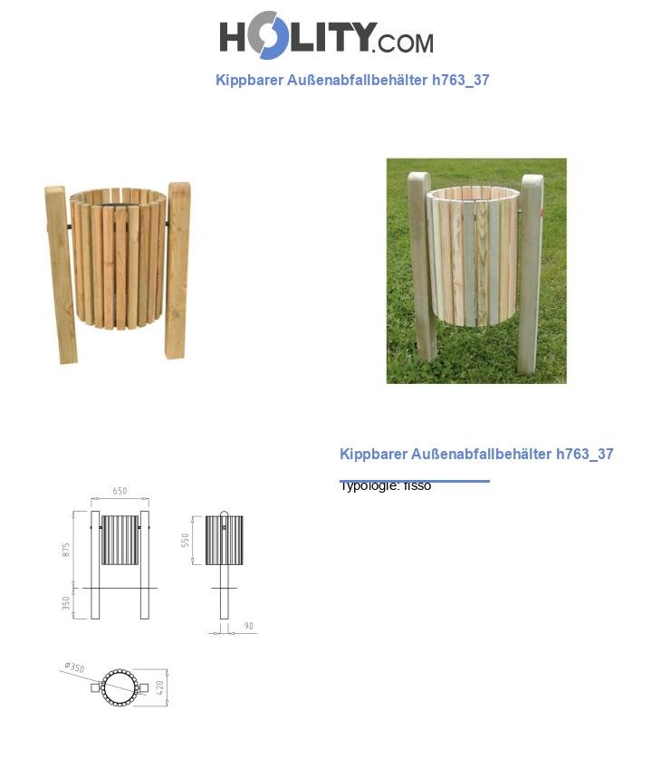 Kippbarer Außenabfallbehälter h763_37