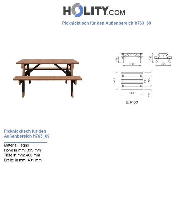Picknicktisch für den Außenbereich h763_69
