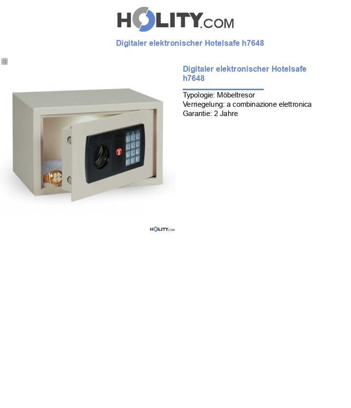 Digitaler elektronischer Hotelsafe h7648