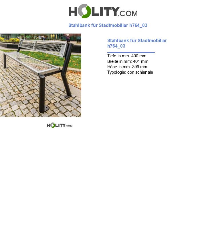 Stahlbank für Stadtmobiliar h764_03