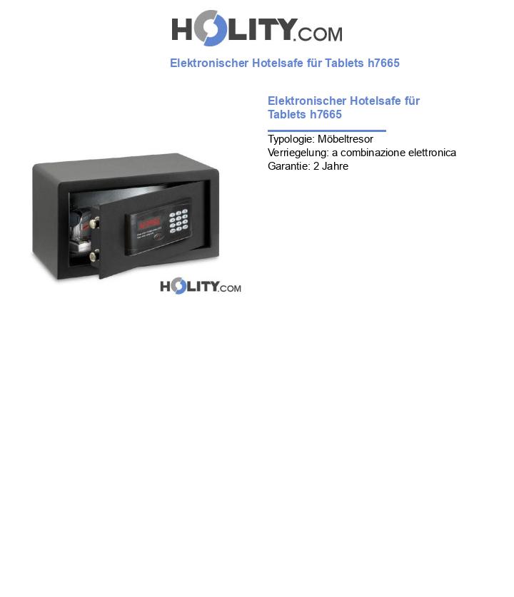 Elektronischer Hotelsafe für Tablets h7665