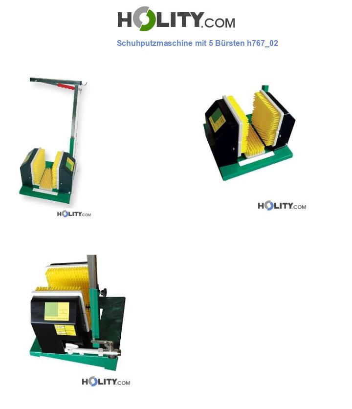 Schuhputzmaschine mit 5 Bürsten h767_02