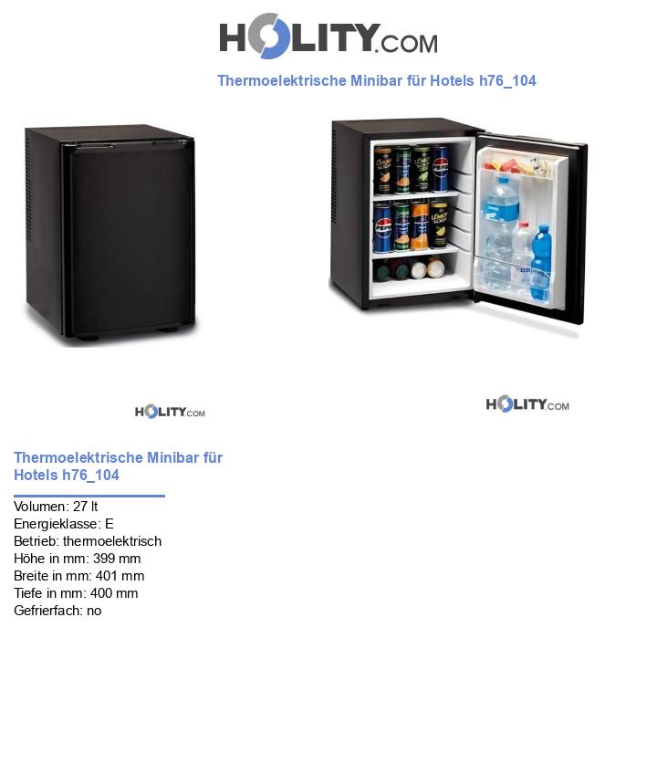 Thermoelektrische Minibar für Hotels h76_104