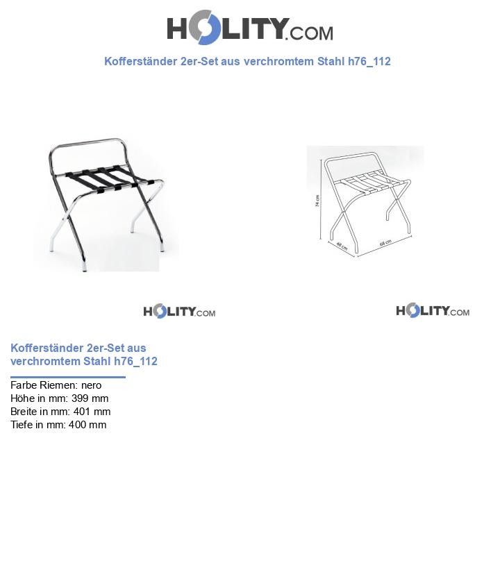 Kofferständer 2er-Set aus verchromtem Stahl h76_112