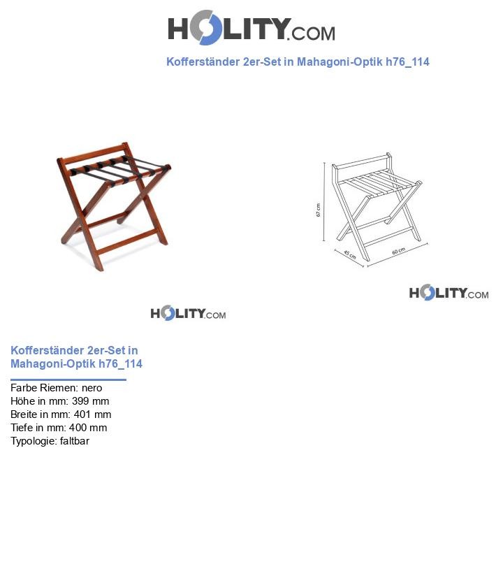 Kofferständer 2er-Set in Mahagoni-Optik h76_114