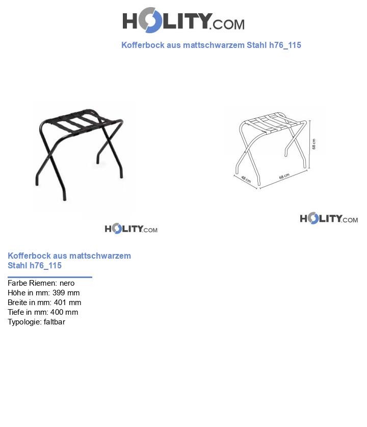 Kofferbock aus mattschwarzem Stahl h76_115