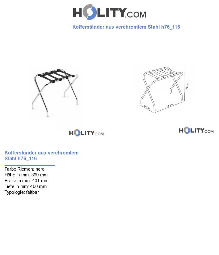 Kofferständer aus verchromtem Stahl h76_116