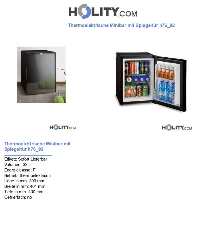 Thermoelektrische Minibar mit Spiegeltür h76_92