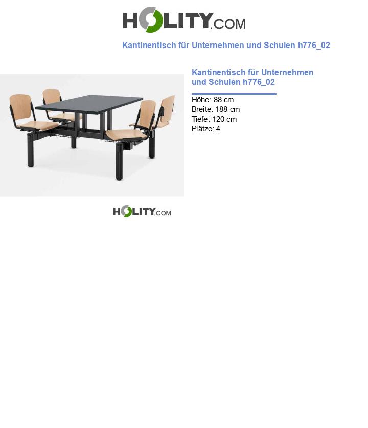 Kantinentisch für Unternehmen und Schulen h776_02