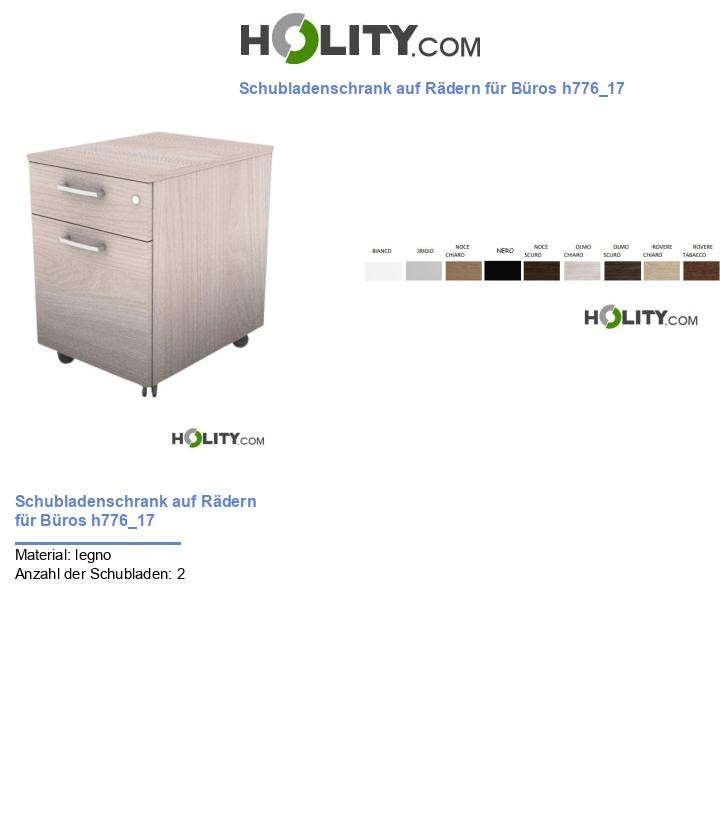 Schubladenschrank auf Rädern für Büros h776_17