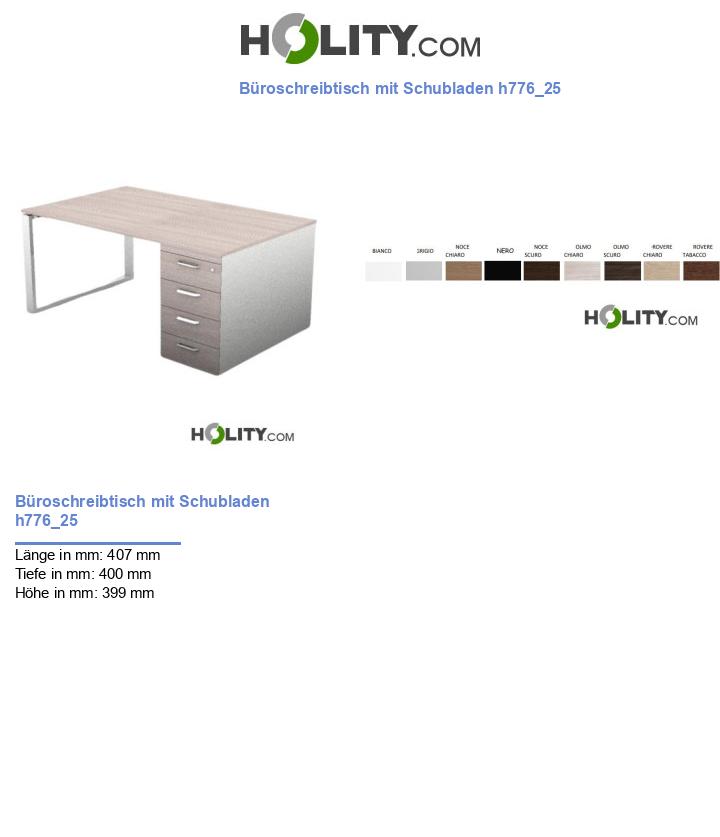 Büroschreibtisch mit Schubladen h776_25