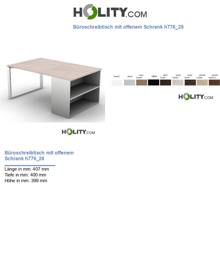 Büroschreibtisch mit offenem Schrank h776_28